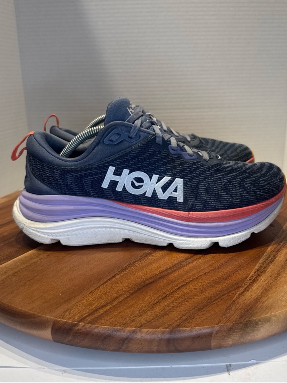 Hoka Women's Gaviota 5 Running Shoe Size 8.5D Anchor Grapefruit